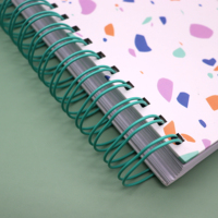 Carnet de budget A5 à spirale avec autocollants, design multicolore, pour la planification sur 12 mois, papier 100 g/m², idéal pour la vente en gros