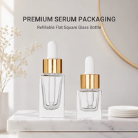 Flacons compte-gouttes rechargeables pour huiles essentielles, sérum de soin, emballage pour gouttes oculaires, bouteilles compte-gouttes en verre carrées plates de 100 ml, diffuseur à bâtonnets