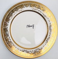 Service de table en porcelaine fine transparente de luxe, nouvelle collection, avec motifs en relief dorés, écologique, pour mariages