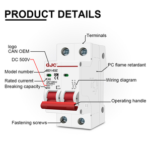 Миниатюрные автоматические выключатели MCB 1 2 3 4 полюса 1amp 2amp 3amp 4amp 6amp 10amp 16amp 20amp 25amp 40amp 50amp 63amp ac dc - Product Image 3