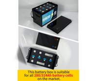 Boîtier de batterie DIY LFP, pack de batteries prismatiques Lifepo4 12.8V 300/280/314A, matériau ABS, boîtier/étui de batterie vide pour camping-car