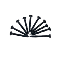 Vis à cloisons sèches M4.2 x 8 mm à tête trompette, vis à cloisons sèches robustes en phosphate noir pour montants métalliques, acier C1022, Homn Reen