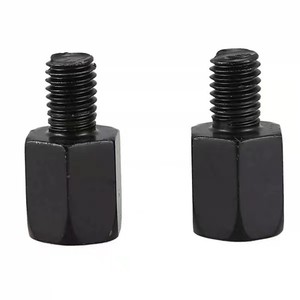 Une paire d'adaptateurs de rétroviseur noir M10 M8, boulons de conversion de rétroviseur de <span class=keywords><strong>moto</strong></span> - Product Image 4