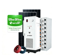 Système de stockage d'énergie solaire tout-en-un 100-200KW LiFePO4 à refroidissement par air, commercial et industriel, hybride connecté au réseau