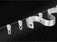 Pendentif de rideau à plis silencieux pour rail carré, espacement 54/60/70/80/100mm, accessoires pour rail de rideau à ondes en S