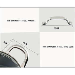 Olla para Leche de Aluminio Prensado con Revestimiento Antiadherente y Mango de Acero Inoxidable para Estufas de <span class=keywords><strong>Gas</strong></span> e Inducción, Ollas para Sopa y Caldo - Product Image 5