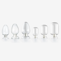 Flacon conique en verre avec bouchon en caoutchouc en forme de cœur, 125/250/500 ml, en verre borosilicaté, options à pointe ronde ou pointe acérée, pour échantillons de graines et cristaux