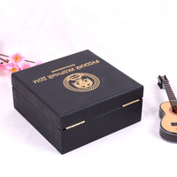 Embalaje de caviar de cuero pu personalizado hecho a mano