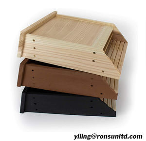 Asılı doğal ahşap yarasa evi açık çift odası kuş evi ahşap yarasa kutusu barınak - Product Image 5