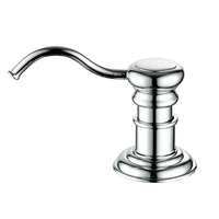 Distributeur de savon d'évier de cuisine à pompe en métal classique