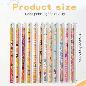 Lápices de Madera Redondos HB al por Mayor con Borradores, Diseños Personalizables con Temática de Cumpleaños para Niños - Product Image 2