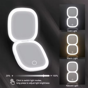 Espejo de Viaje Portátil con Luz LED de Aumento de 10X de Doble Cara, Espejo de Bolsillo Plegable Personalizado con Descuento - Product Image 2