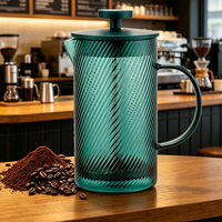 Pembuat Kopi French Press 350 ML Kaca Warna-warni French Coffee Press Maker