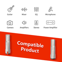 Adaptateur audio verrouillable 1/4 TRS femelle vers XLR mâle 3 broches, adaptateur symétrique 6,35 mm vers XLR pour microphones