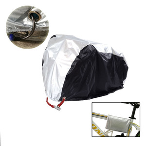 Funda para bicicleta 190t de poliéster recubierto de plata, resistente a la lluvia y al polvo, para protección exterior de bicicletas con bolsa de almacenamiento - Product Image 5