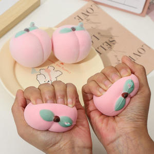 Jouet Squishy Pêche Floqué Réaliste, à Remontée Lente, Anti-Stress, pour Soulager l'Anxiété et le Jeu Créatif - Product Image 3