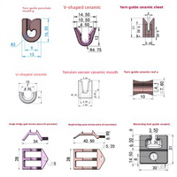 Accessoires pour machines textiles : Guide en céramique d'alumine pour fil clair, pour machines à ébavurer et à bobiner, fabriqués en Chine continentale