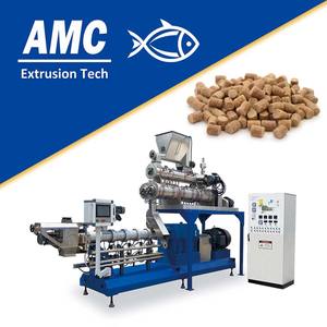 Ligne de produits d'alimentation pour poissons AMC, extrudeuse d'aliments pour poissons flottants de 1 tonne, nourriture pour poissons tropicaux, micro-pellets - Product Image 1