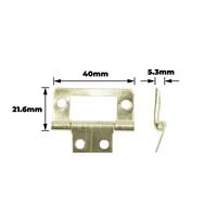 Charnière encastrée plaquée électro-laiton 40MM |   Pour Porte en Bois et Boîte de Rangement |   Quincaillerie pour armoires et portes |   Vente en gros, OEM