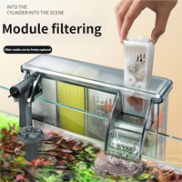 Système de purification et de circulation d'eau mural externe compact en plastique 3-en-1 pour aquarium