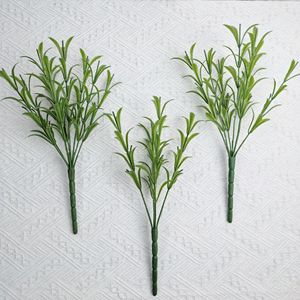 <b>Artificial</b> Greenery Plant Silk Leaves Bouquet For Home Decor Indoor Use High Simulation Evergreen Plastic Flowers - Product Image 4