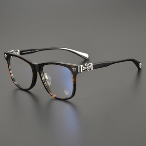 CH8016 Große Optische <span class=keywords><strong>Computer</strong></span>-Lesebrille für Damen und Herren, Modische Luxusmarke, Schwarz Transparentes Acetat, Einzigartiges <span class=keywords><strong>High</strong></span>-<span class=keywords><strong>End</strong></span>-Design - Product Image 4