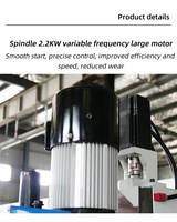 Machine de perçage et de fraisage CNC multifonctionnelle, moteur à fréquence variable sur axe Z avec frein