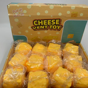 Juguete Antiestrés de Queso Cuadrado de Simulación, Bloque Blandito de Queso Falso, de Rebote Lento, para Descompresión, Ideal para Ventilar Emociones y Bromas, Lindo y Divertido - Product Image 2
