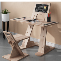 Bureaux de bureau multifonctionnels en contreplaqué, écologiques, pliables, réglables en hauteur, minimalistes, personnalisables, faciles à assembler, vente en gros
