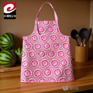 MNJ <b>Apron</b> Watermelon Print Pink Reversible <b>Kitchen</b> <b>Apron</b> 12Pcs Pack - Product Image 3