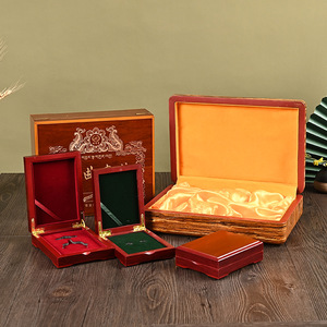 Custom Made Wooden <b>Jewelry</b> Box Rectangular Gift <b>Packaging</b> Offset Printing Wenzhou Origin - Product Image 4