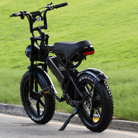 Bicicletas Eléctricas V20 en Stock en Almacén, Bicicleta Eléctrica con Llantas Anchas, 48v 250w 750W, Fatbike, Bicicleta Eléctrica Económica, Bicicleta Eléctrica de Montaña