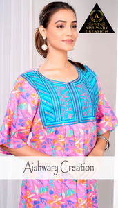 Vestido Largo Kaftan de Algodón Estampado para Mujer, Ropa Musulmana Tradicional, Vestido Largo Suave y Cómodo, Venta al por Mayor de Fábrica, Calidad de Exportación - Product Image 3