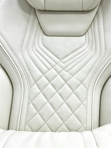 Siège de voiture VIP personnalisé en cuir Nappa matelassé, style aviation, pour modification de MPV et de fourgon professionnel BS-1AHL-C – Notre modèle VIP Aviation Blanc - Product Image 6