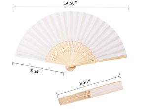 Éventails pliables en soie colorée et bambou pour mariage, bricolage, sacs en organza, cadeaux de mariage à l'église, faveurs de fête - Product Image 3