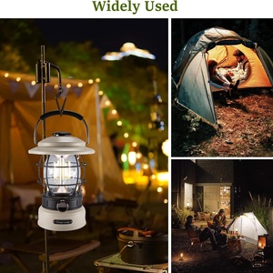 Classic Waterproof Portable LED Solar Lantern <b>Tent</b> for Outdoor Hiking Cold White Rattan <b>Hanging</b> Lamp for Camping - Product Image 3