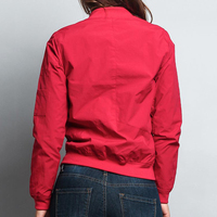 Blouson bomber personnalisé pour femme, col montant, tricoté, respirant, coupe-vent, léger, ajusté, avec poches zippées, pour l'automne
