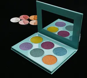 Palette de fards à paupières personnalisée végétalienne sans cruauté des animaux de haute qualité marque privée vente en gros Palette de fards à paupières multi chrome Nude matte