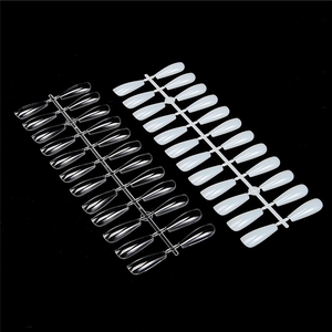 Ongles artificiels en forme de T, transparents, naturels, pour la pratique du gel, nuancier de couleurs pour manucure, outil de présentation pour salon - Product Image 2