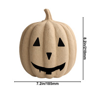 Citrouille en pulpe de papier réutilisable et écologique pour décoration d'Halloween, avec logo personnalisé et expressions variées, pour l'intérieur