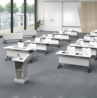 Mobilier de bureau Tables de conférence pliantes pour la formation en classe Salle de réunion Étude multifonctionnelle avec roulettes Table pliable