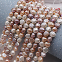 Perles d'eau douce naturelles en gros HBJC, perles irrégulières de 6-7 mm pour la fabrication de bijoux, perles baroques