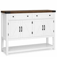 Meilleure Vente : Console de Bar à Café Moderne Style Ferme, 2 Tiroirs, 71 Pouces de Long, Panneau de Bois, pour Salon et Hôtel