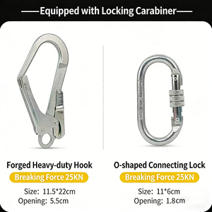 2026 Industrial Fall Protection <strong>Harness</strong> Polyester High Strength Comfortable Fit Shock Absorbing Lanyard Connecting Rope for - Product Image 5
