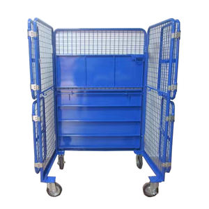 Conteneurs en acier à roulettes pour entrepôt logistique industriel, revêtement en poudre, supermarché, chariot de transport, stockage - Product Image 5