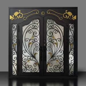 Puerta <span class=keywords><strong>de</strong></span> Seguridad <span class=keywords><strong>de</strong></span> Hierro Forjado TECHTOP, Superficie Impecable, Moderna, Exterior, <span class=keywords><strong>de</strong></span> Alto Valor, con Vidrio, para Entrada <span class=keywords><strong>de</strong></span> Casa, 5 Años <span class=keywords><strong>de</strong></span> Garantía - Product Image 3