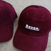 Topi Baseball Kasual Musim Dingin Berbahan Corduroy dengan Logo Bordir Kustom yang Laris Manis, Model 6 Panel Tanpa Struktur, Pinggiran Melengkung, untuk Wanita