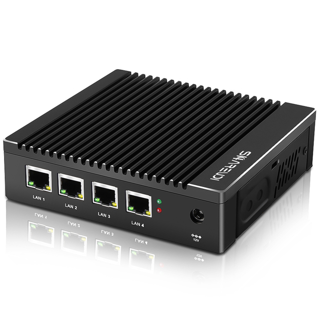 Pfsense Firewall Mini PC 4*LAN In-tel Pentium N3710 Dual Display Quad Core 4*In-teI I226-V Ethernet Ubuntu OpenSense OS Computer