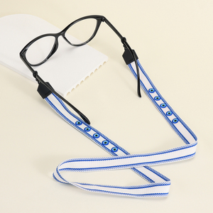 Pesca ajustable al por mayor niños soporte de cadena de anteojos Bordado de ojos personalizado LOGO deportes gafas de sol correa de cordón - Product Image 5