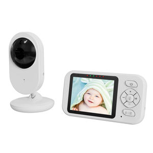 Caméra de surveillance pour bébé sans fil à prix avantageux, audio bidirectionnel, vision nocturne, capteur de température, berceuses, Wi-Fi 2,4 GHz, batterie rechargeable - Product Image 1